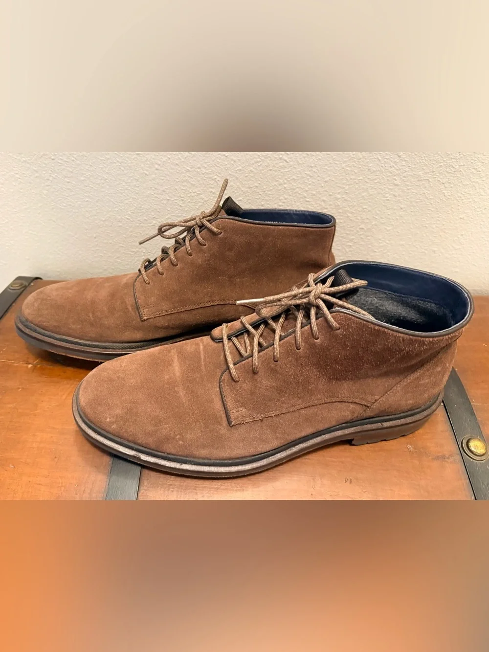 Cole Haan Brown Suede Men's Lace-Up Chukka Boots